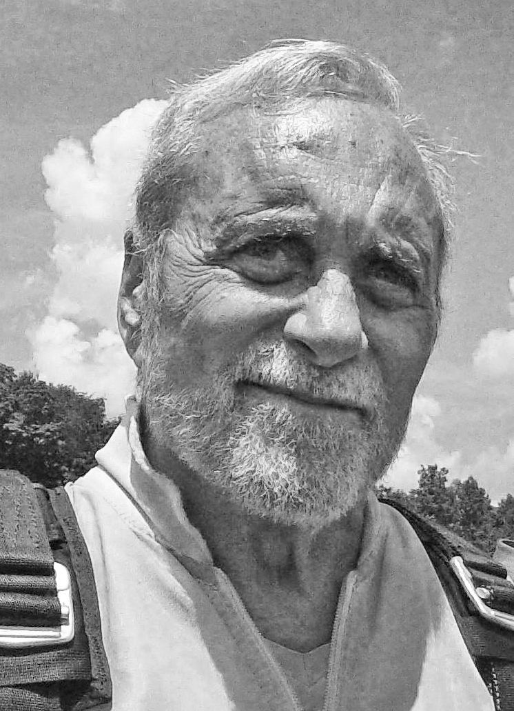 Black and white photo of Ron Kaiser